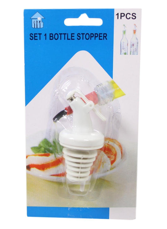 Plastic Oil Vinegar Bottle Stopper White 9 cm 5607