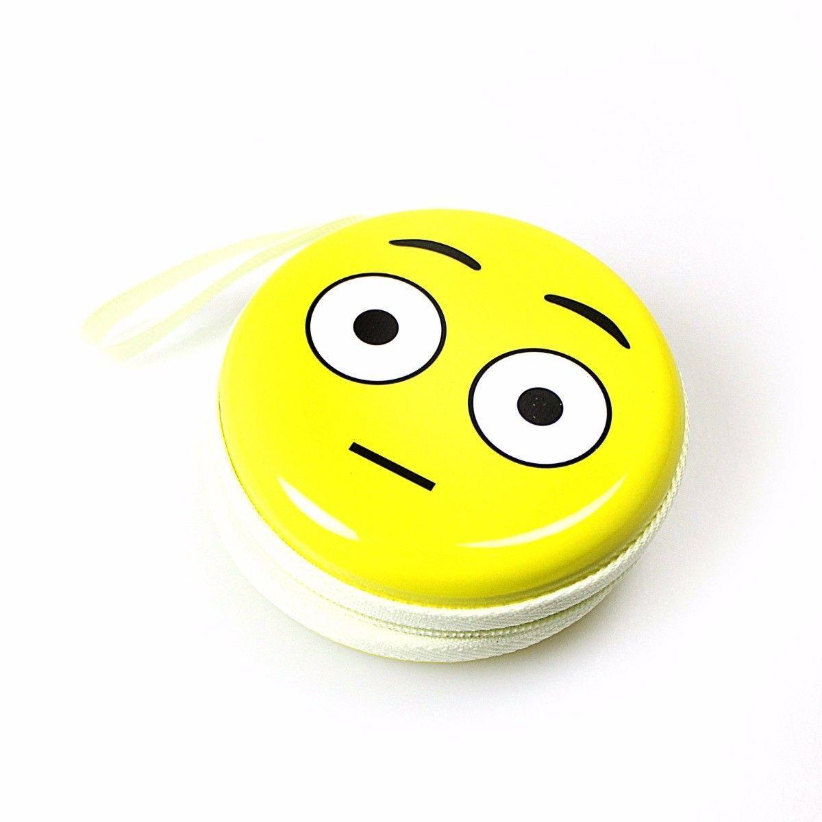 Emoji Face Earphone Coin Pouch 7.5 x 7 cm Assorted Designs 4496 A
