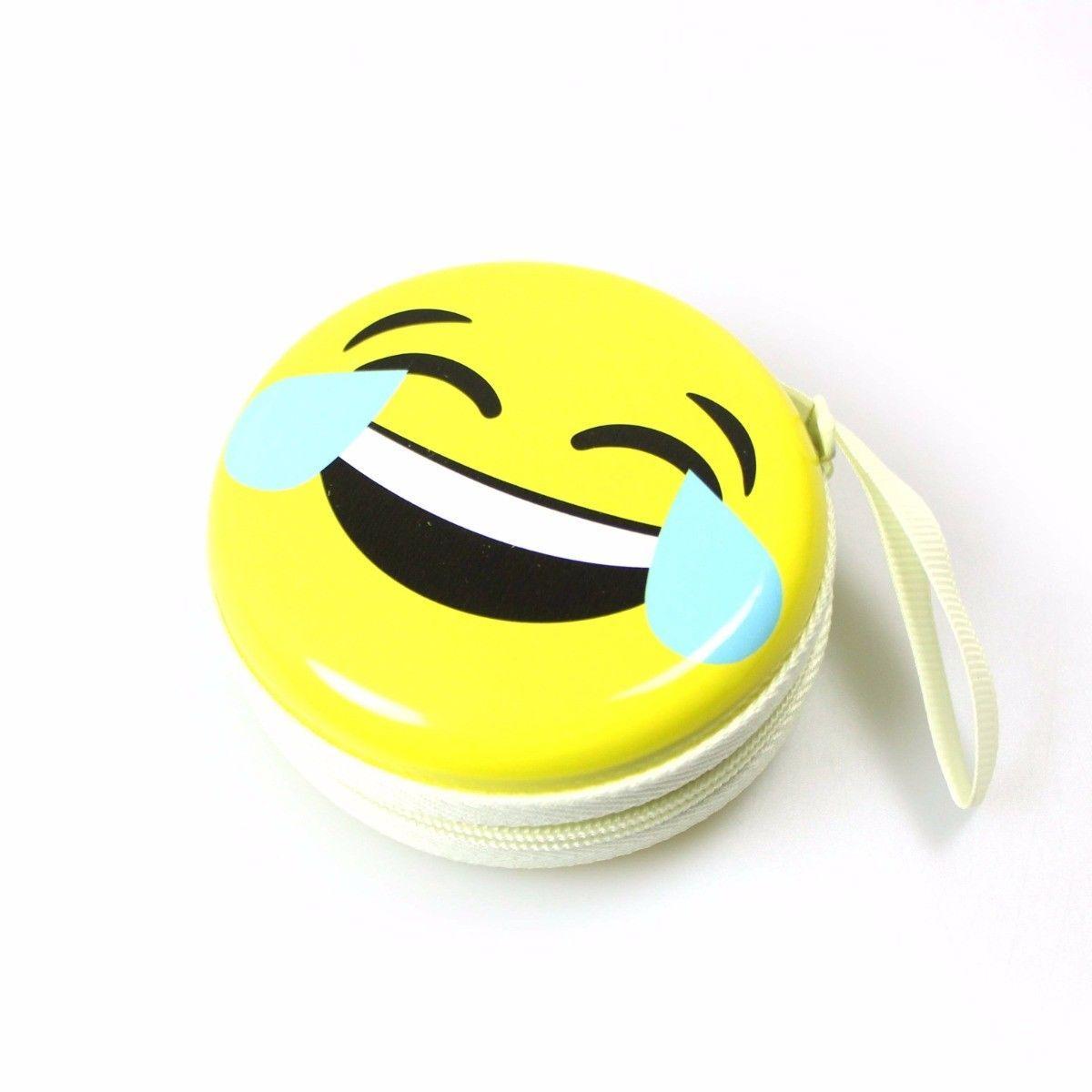 Emoji Face Earphone Coin Pouch 7.5 x 7 cm Assorted Designs 4496 A