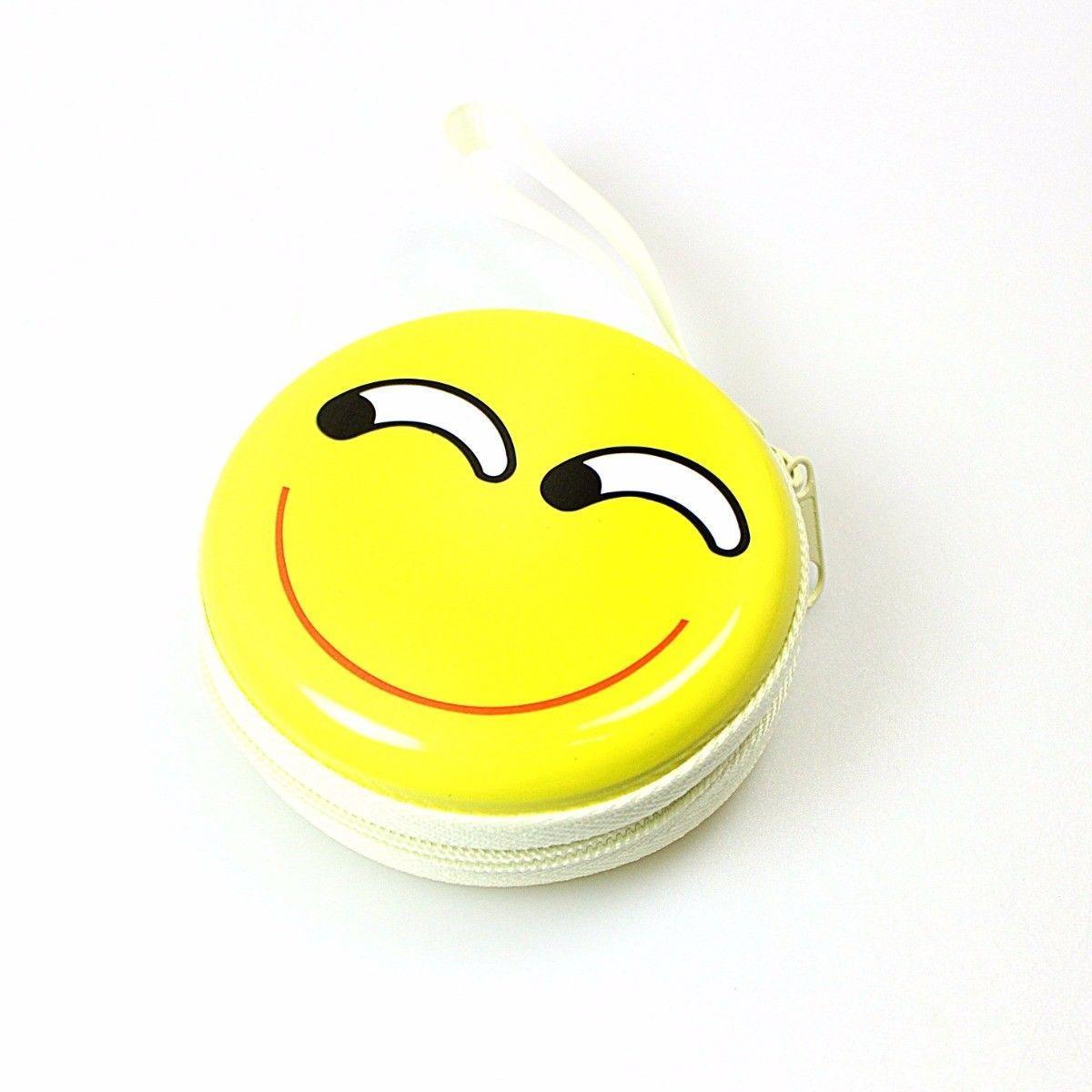 Emoji Face Earphone Coin Pouch 7.5 x 7 cm Assorted Designs 4496 A