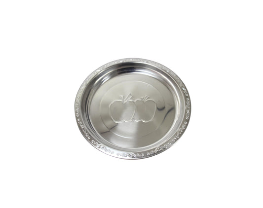 Steel Serving Food Dish Platter Plate Apple Design 30cm 5627