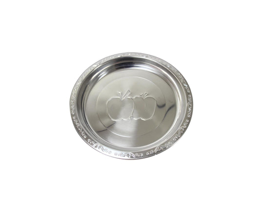 Steel Serving Food Dish Platter Plate Apple Design 35cm 5628
