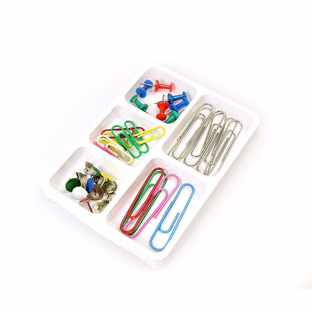 Stationary Supplies Pack Of Assorted Paper Clips And Push Pins