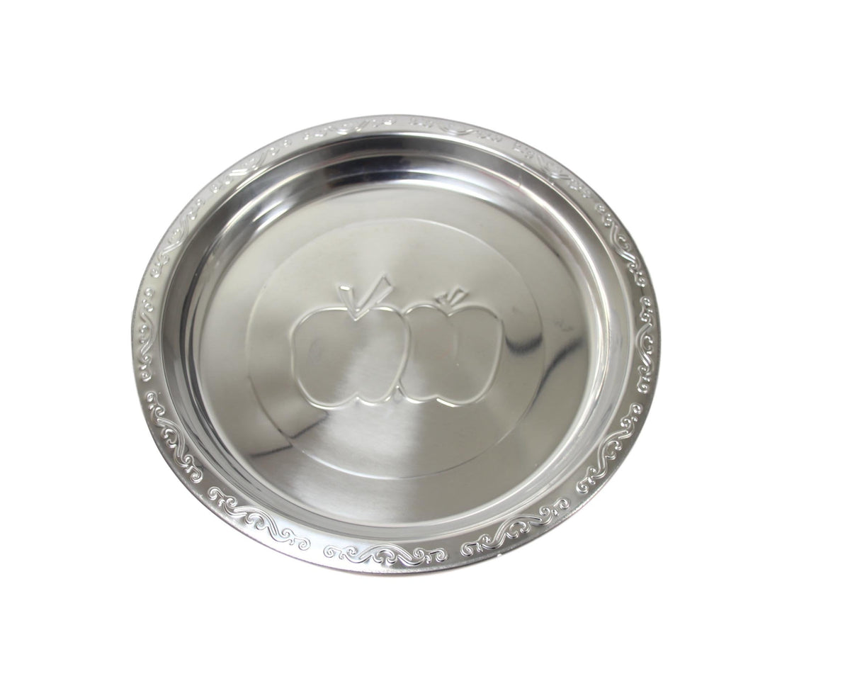 Steel Serving Food Dish Platter Plate Apple Design