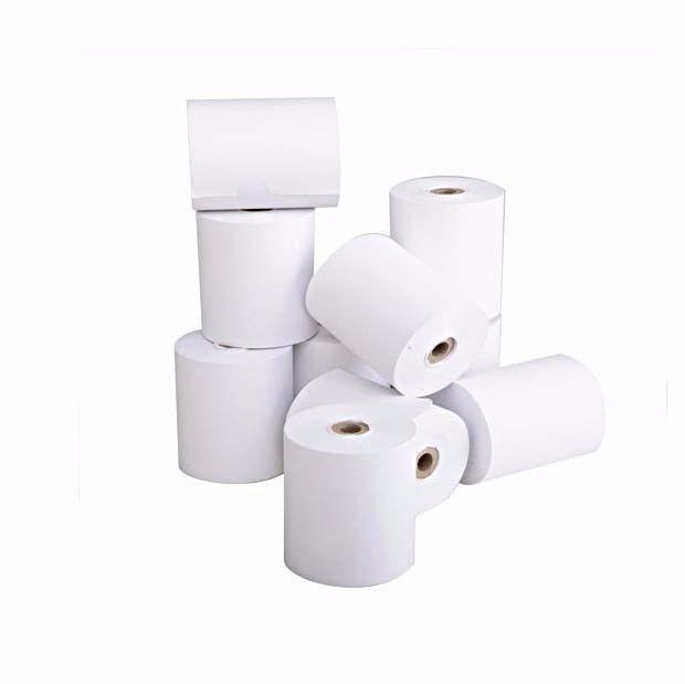 White Cash Register Card Pin Machine Thermal Receipt Paper Roll 57 X 57Mm Pack Of 10