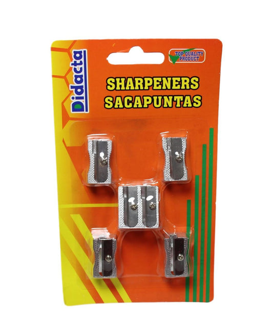 High Quality Steel Pencil Sharpeners School Home Use 5 Pack Sharpeners 5645