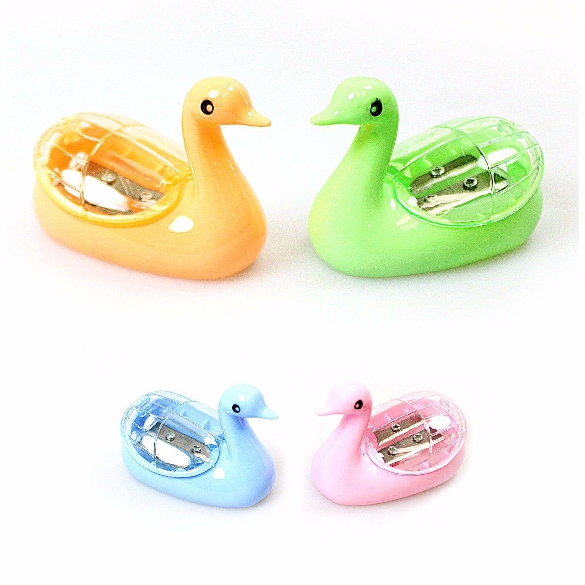 Swan Duck Shaped Pencil Sharpener Assorted Colours 1522 A