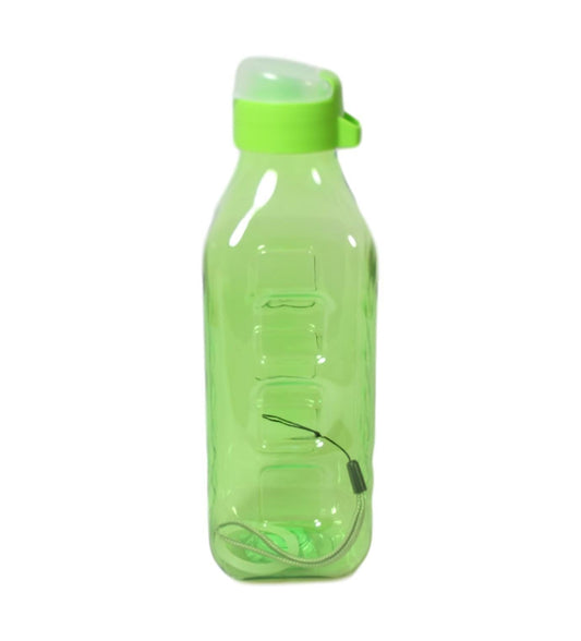 Plastic Water Drinking Bottle Square 21 cm Assorted Colours 5697
