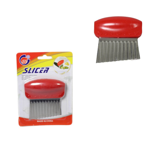 Stainless Steel Potato Vegetable Crinkle Wave Cutter Assorted Colours