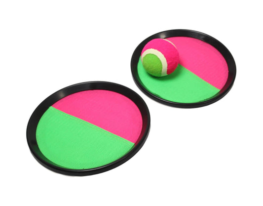 Outdoor Indoor Frisbee Playing Set With Ball Pink Green 18.5cm 5731
