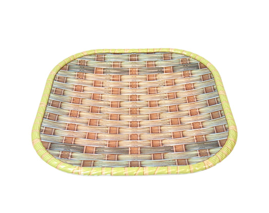 Bamboo Style Serving Tray Kitchen Food Tray Plastic Designed Tray 30cm x 30cm 5737