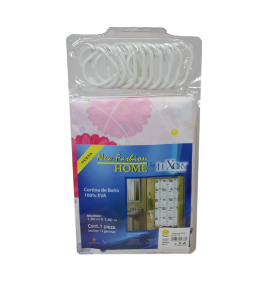 PEVA Bathroom Shower Curtain 180 x 180 cm Assorted Designs 5738