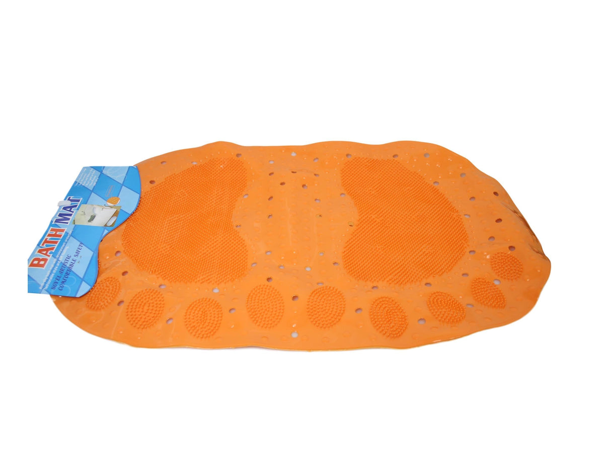Oval Anti – Slip Bathroom Shower Bath Mat With Feet Design Assorted Colours
