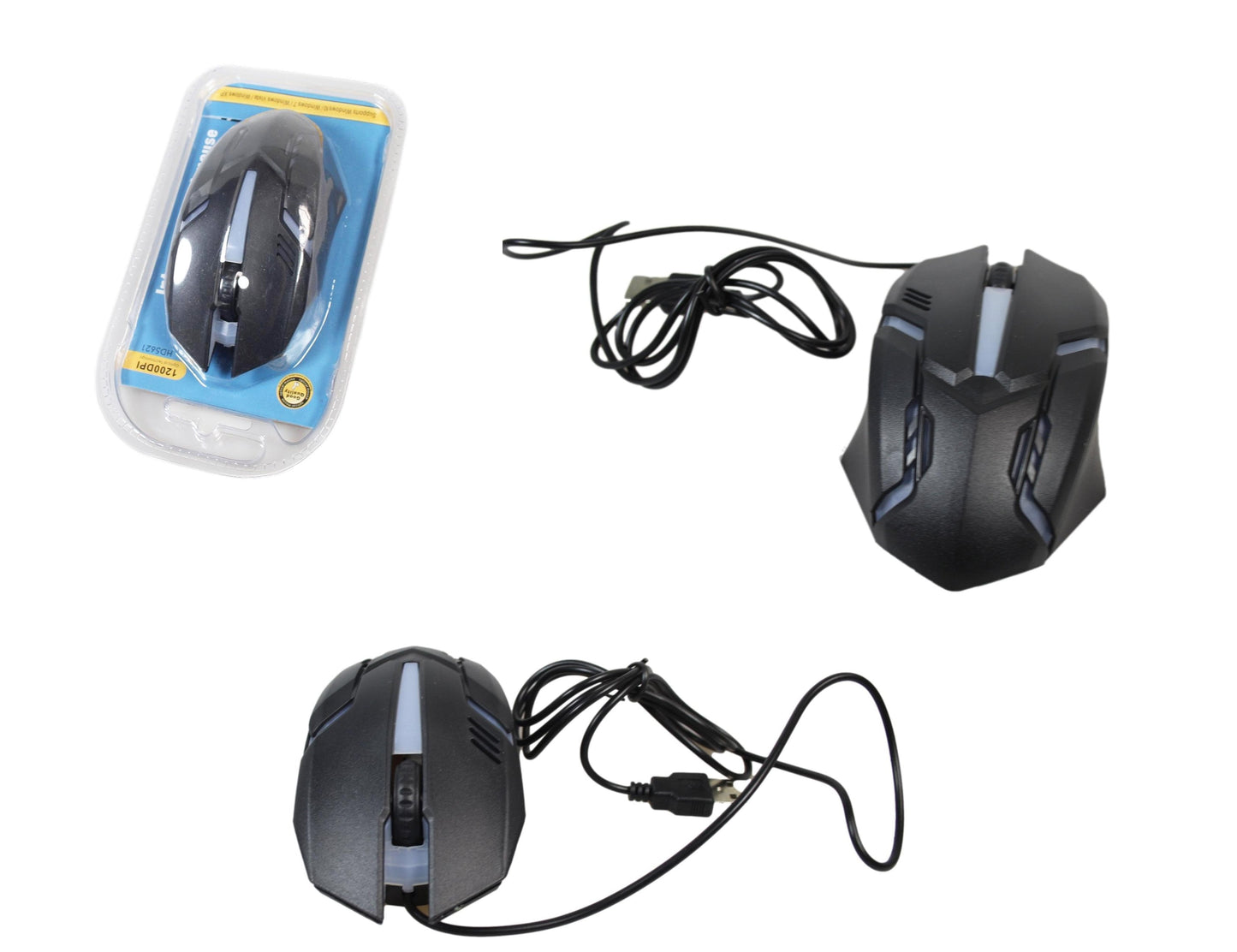Internet Optical Mouse Computer Wired Mouse 14 Cm Assorted Colours (Parcel Rate)