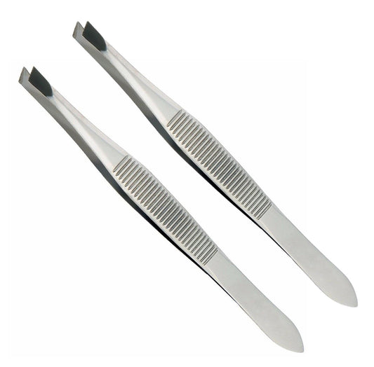 Stainless Steel Tweezers Pack Of 2