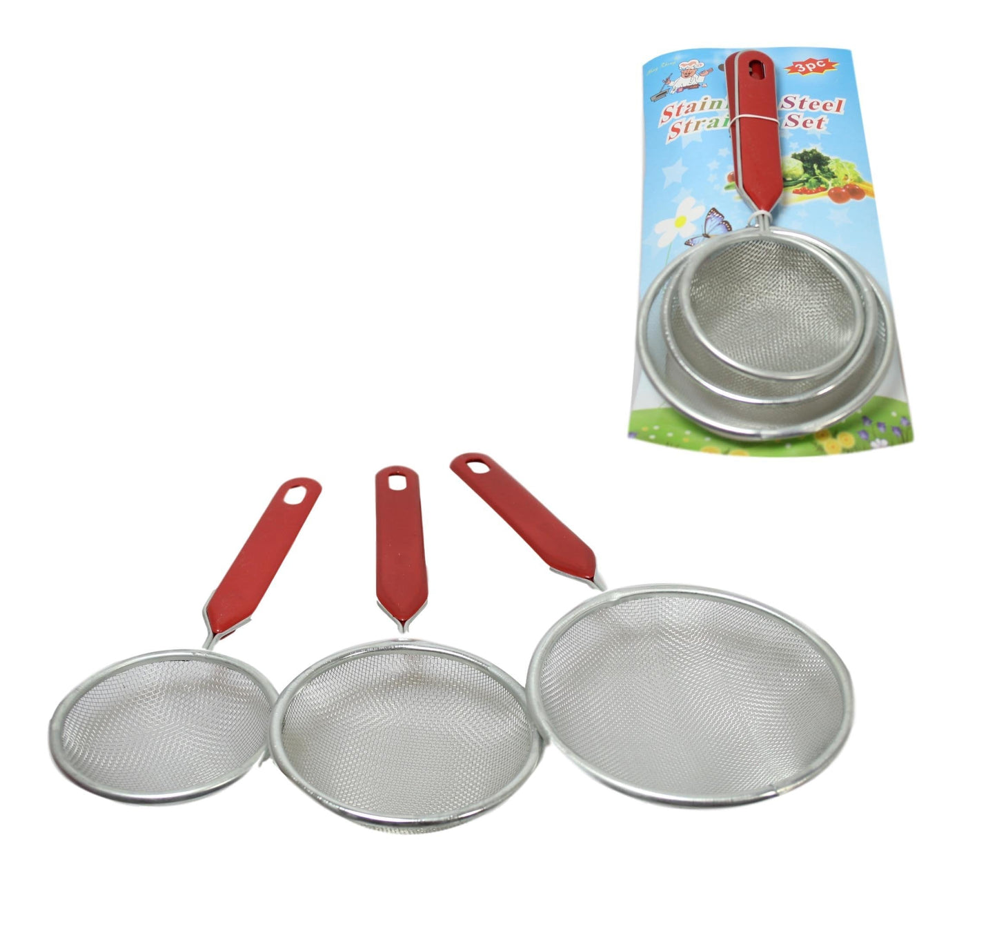 Stainless Steel Sieve Strainer Set of 3 57773 A