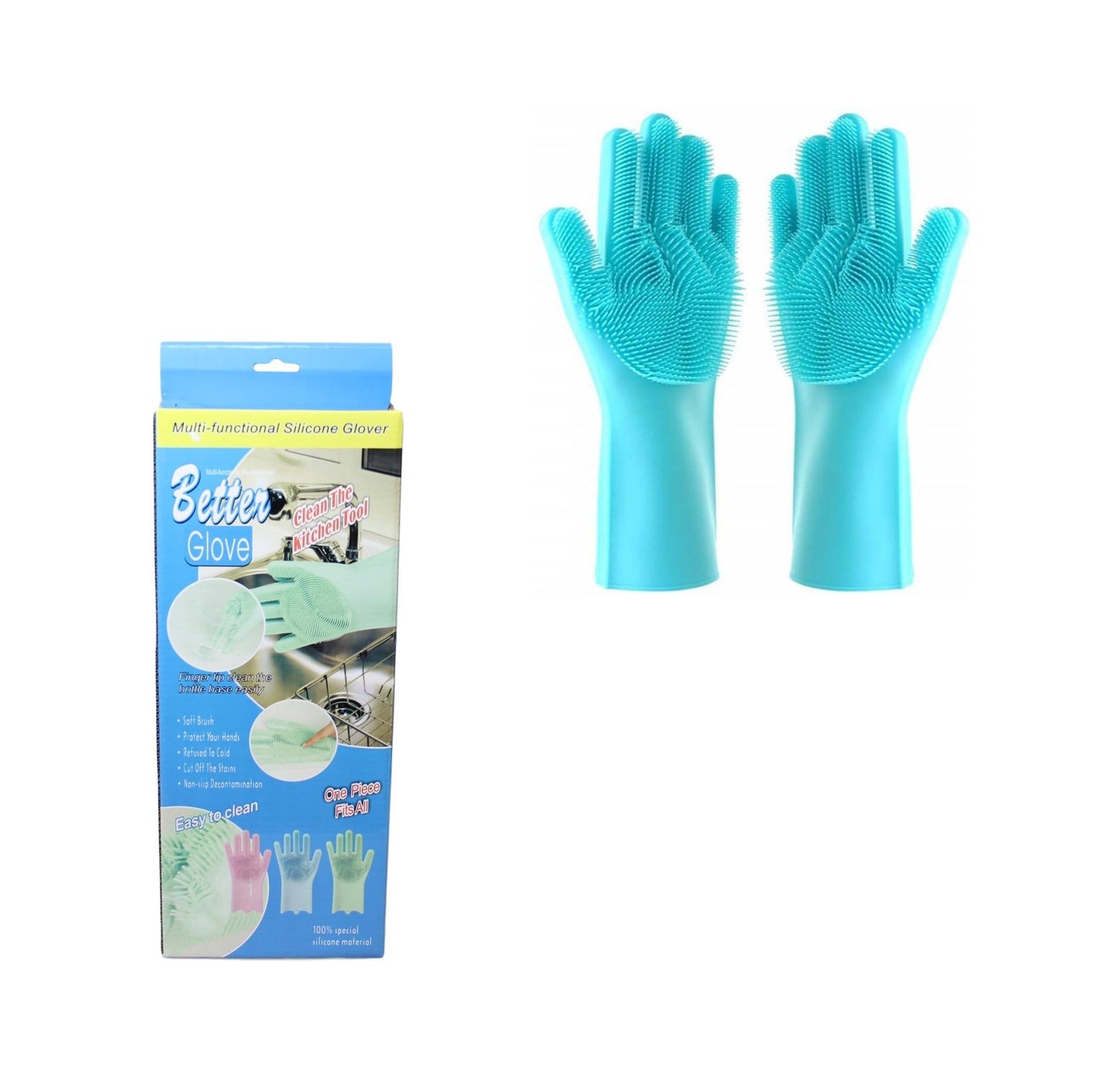 Better Glove Cleaning Washing Up Glove with Silicone Brush Bristles 32 cm 5792