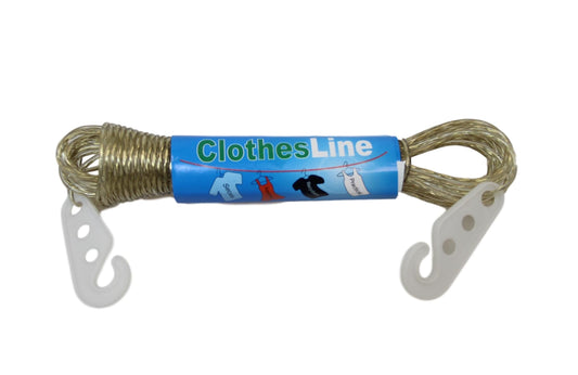 Washing Clothes Line Outdoor Hanging Rope with 2 Hooks 10 m 5813 / 7234