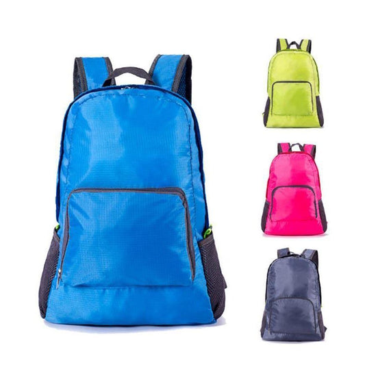 Foldable Nylon Backpack Assorted Colours