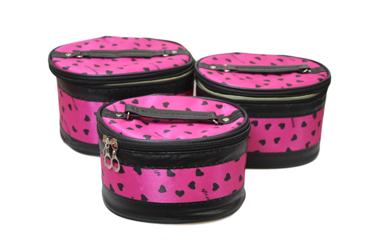 Jewellery Bo x Makeup Bag Zipped 3 Pack Bag 3 In 1 Assorted Design Makeup Bag