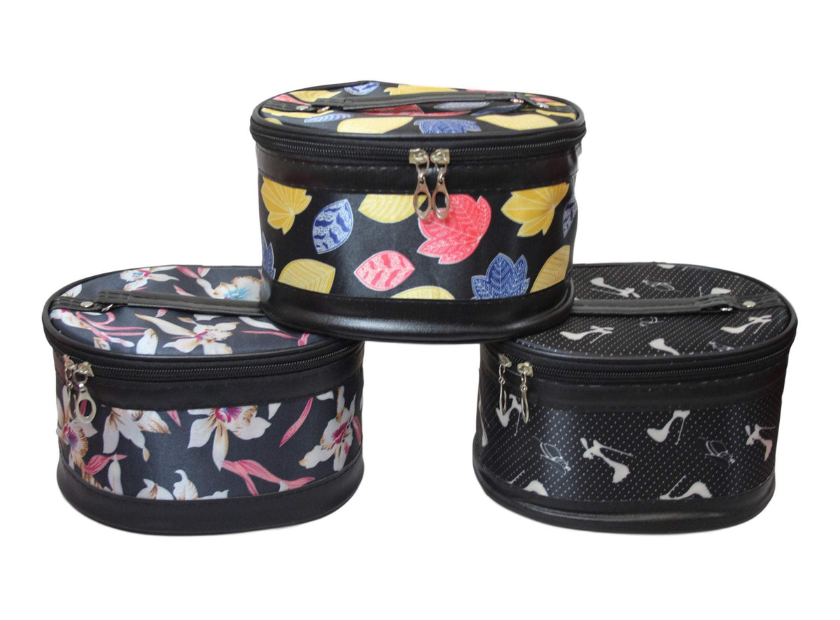 Jewellery Bo x Makeup Bag Zipped 3 Pack Bag 3 In 1 Assorted Design Makeup Bag