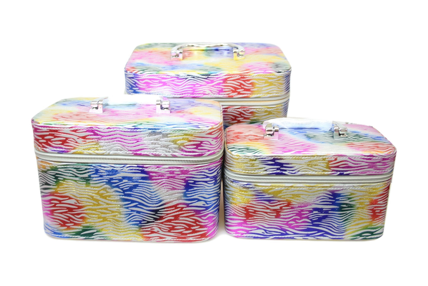 Jewellery Box Makeup Bag Toiletries 3 Bag Pack Mix Coloured Bag 3 in 1 5822