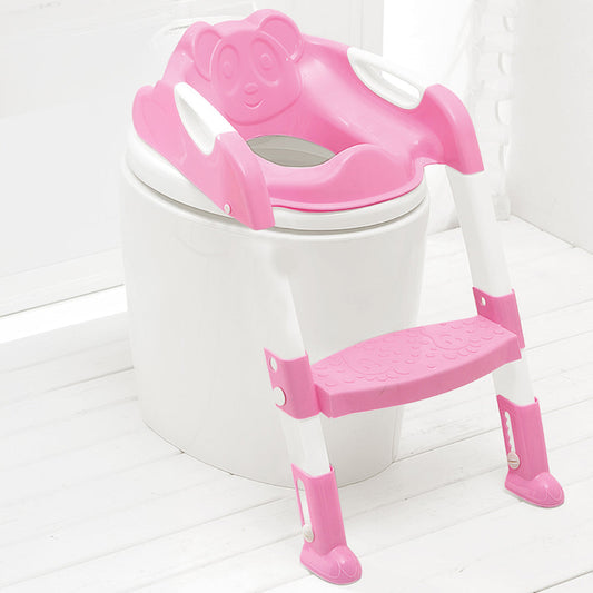 Sq Professional Plastic Children'S Teddie Toilet Seat Ladder Pink