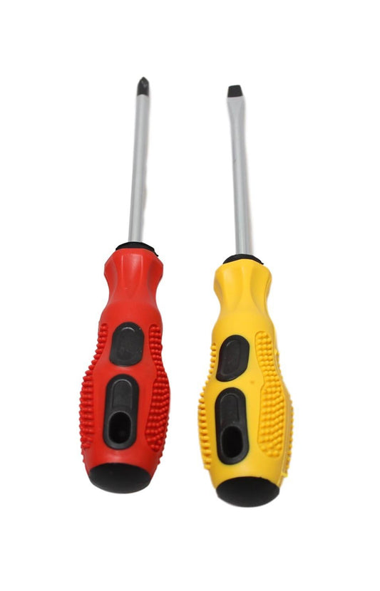 Assorted 2 Type Screwdriver Set Slotted and Cross Slot Screwdriver Set 20cm 5834