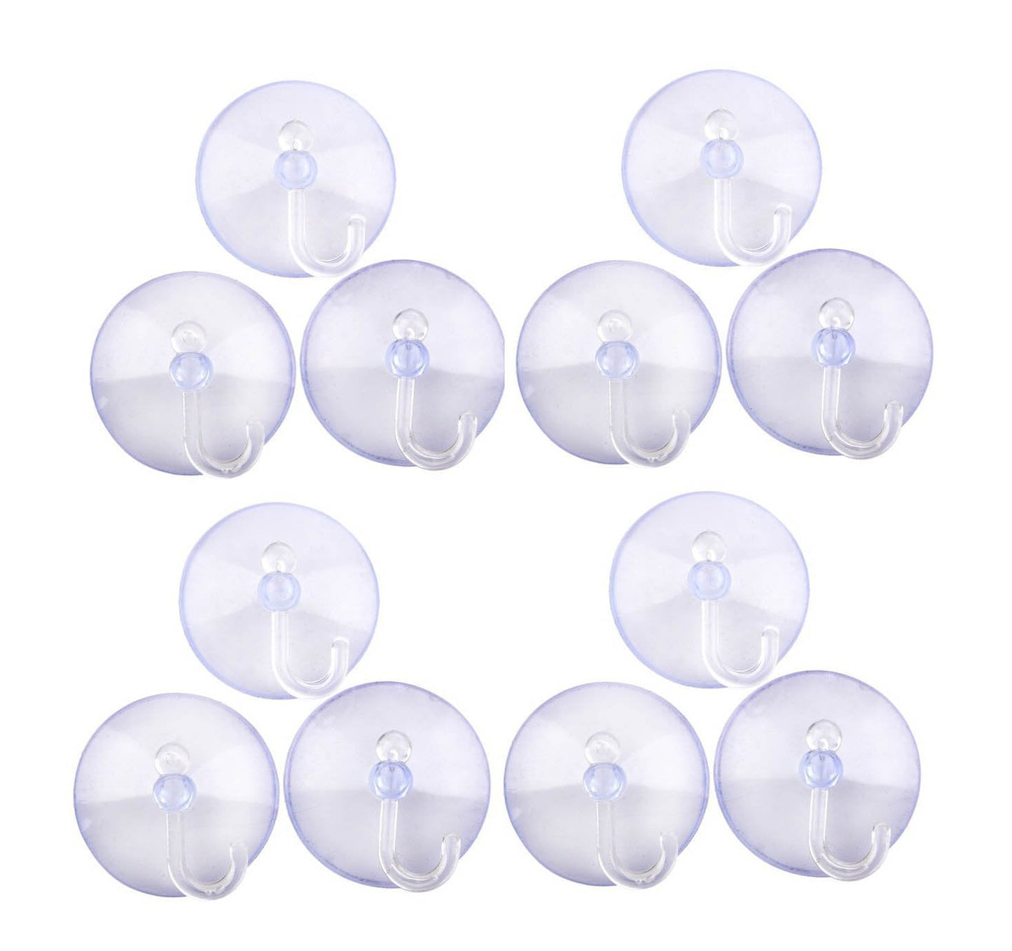 Bathroom Kitchen Suction Hooks Pack of 12 5854 / 95333