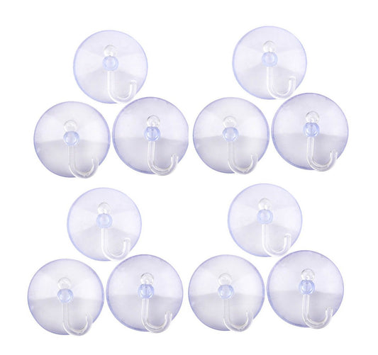 Bathroom Kitchen Suction Hooks Pack of 12 5854 / 95333