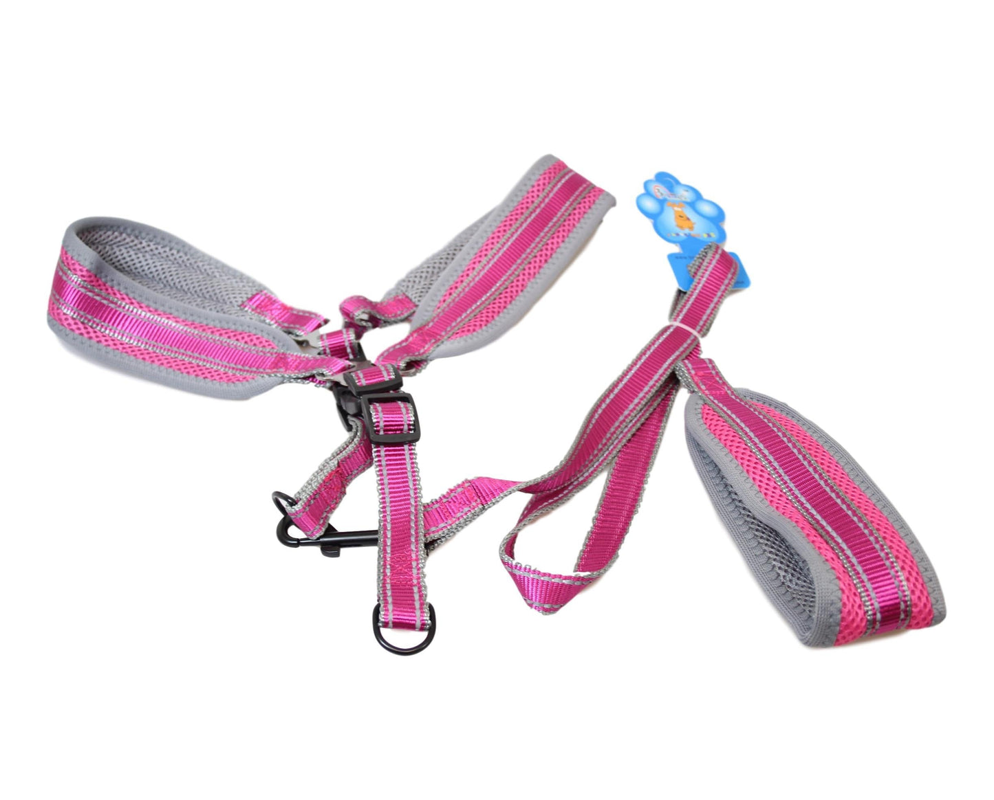 Pet Dog Soft Lead Leash with Harness Assorted Colours 5884