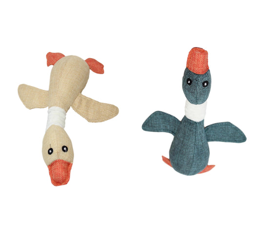 Pets Cats Dogs Soft Toy Duck / Goose Playing Fetch Teething Pets Toy 30 x 7cm Assorted Colours 5885
