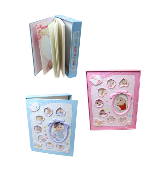 Baby First Days Boy Girl Photo Album With Hard Back Holds 120 Pictures 4" x 6"