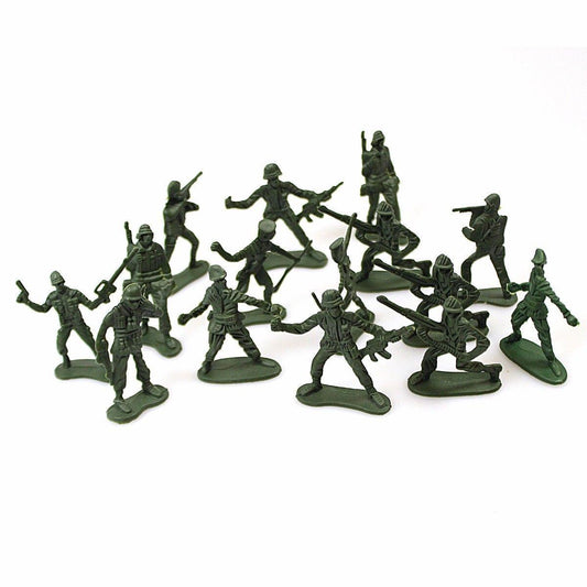 Pack Of 50 Toy Soldiers Assorted Sizes and Designs 3-7cm B65035