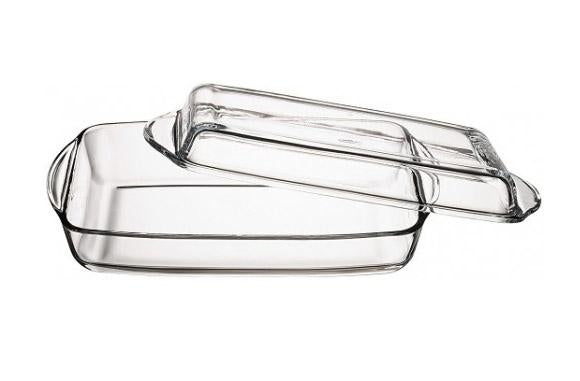 Pb Borcam Glass Casserole Dish With Lid 1.30 Litre (Parcel Plus Rate)