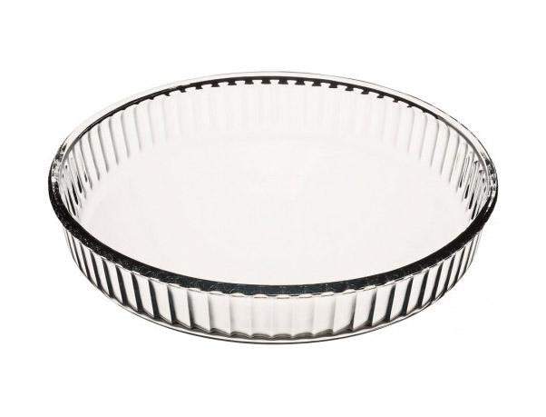 Borcam Fluted Round Flan Cheesecake Dish GLASS Round 1.72 Litres 59044