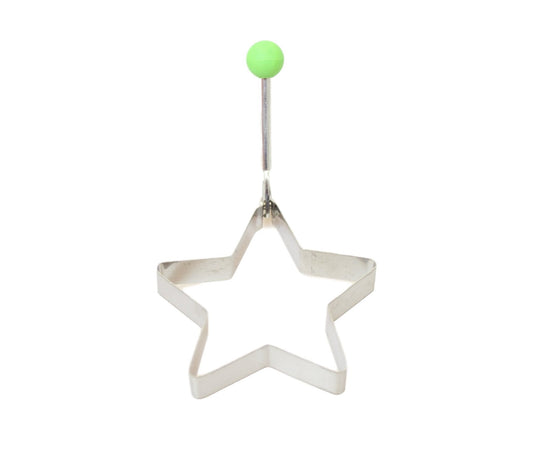 Stainless Steel Egg Mould Star Flower Shaped Easy Handle Bake Mould 9.5cm 5901