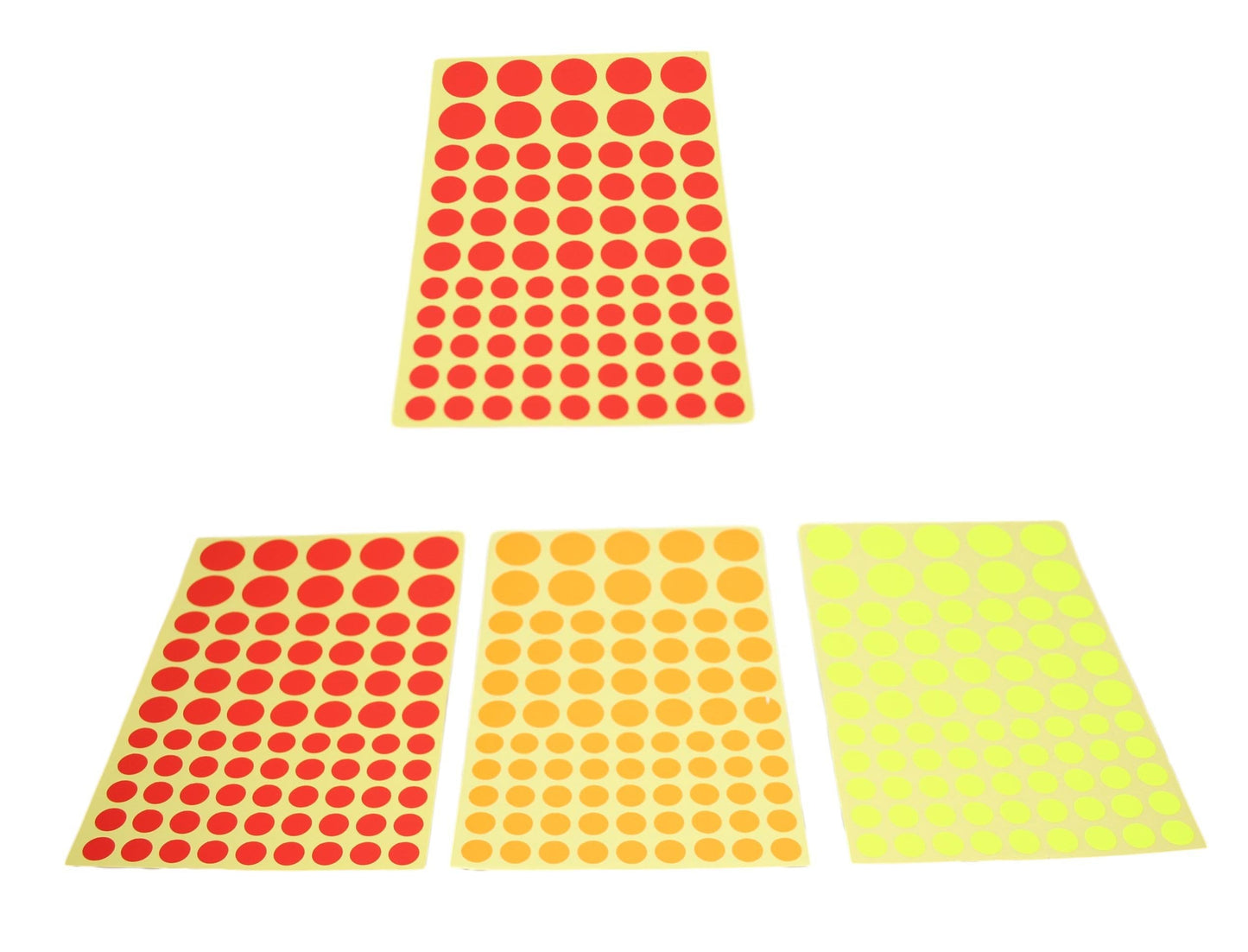 10 Sheets Assorted Sizes Round Sticker Labels 16 x 24 cm Assorted Colours 5909