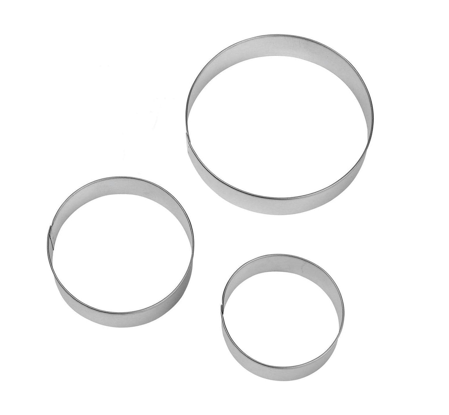 Stainless Steel Round Baking Ring Mould Set of 3 5916