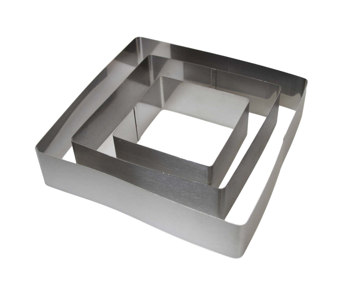 Stainless Steel Cake Baking Tool 3 Pack Square Large Medium Small Cake Bake