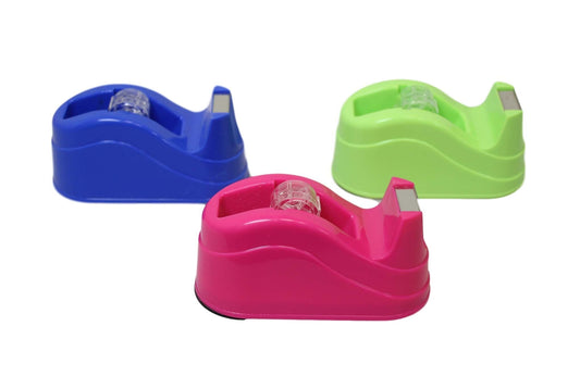 Plastic Tape Dispenser 10 cm Assorted Colours 5929
