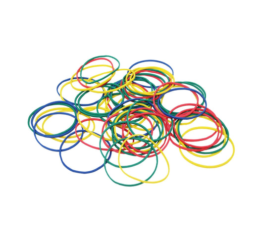 Assorted Colour Slim Rubber Bands Ideal for School Home Arts and Crafts 200 Pack 5941