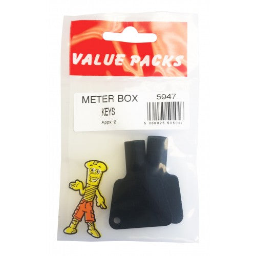 Utility Service Meter Box Black Triangular Keys Pack of 2 5947