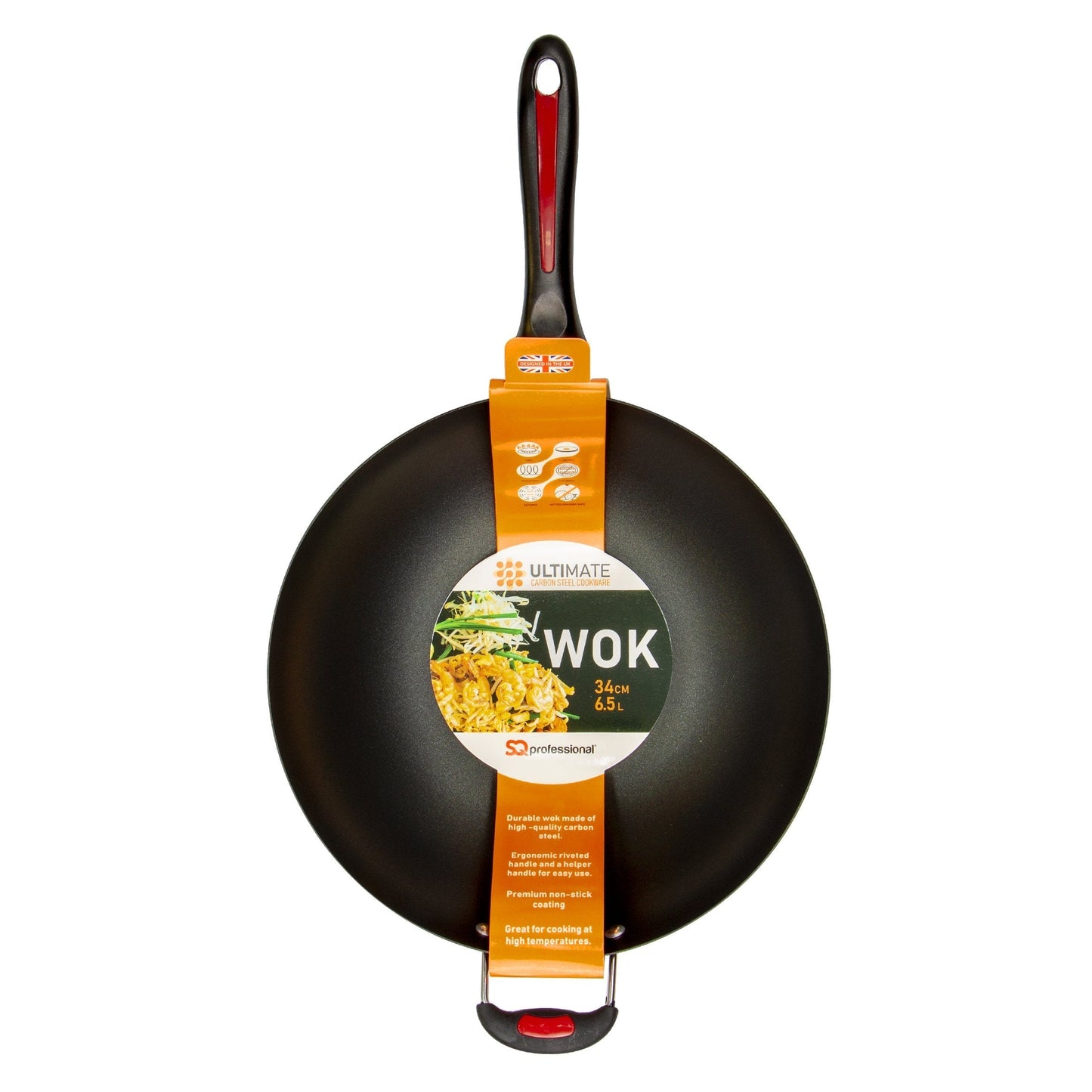 Carbon Steel Non Stick Wok Pan 34 cm 5947