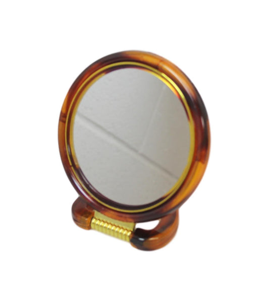 Double Sided Desk Stand Mirror One Side Magnifying One Side Regular 12cm  5952