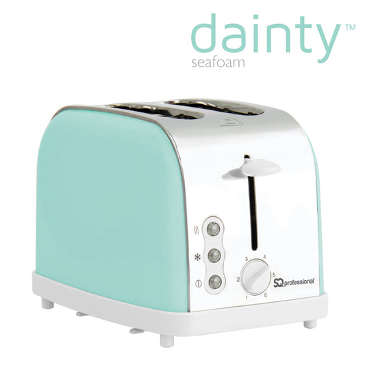 Sq Professional Dainty 2 Slice Toaster 900W Seafoam