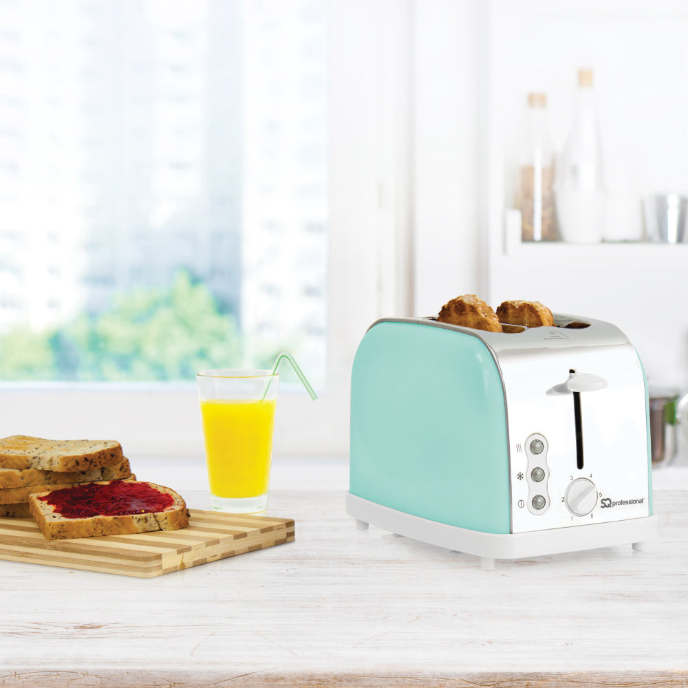 Sq Professional Dainty 2 Slice Toaster 900W Seafoam