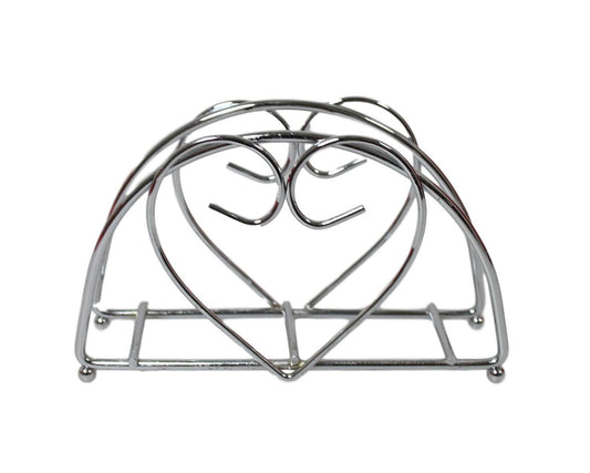 Steel Dining Table Napkin Serviette Holder with Heart Design 14 cm 5987