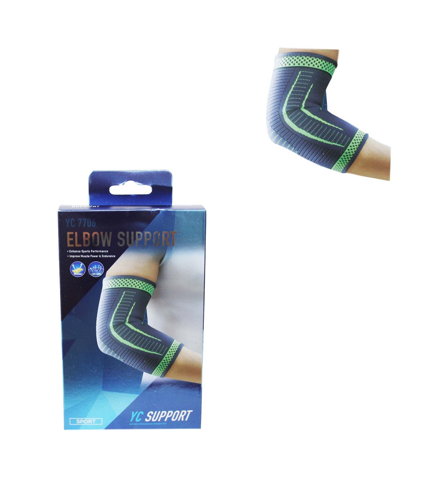 Elbow Support Gym Fitness Light Fabric Compression Sport Elbow Support 1 Pack 5994