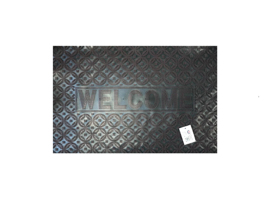 Rubber Welcome Door Mat 37.5 x 57.5 cm Assorted Colours 5999